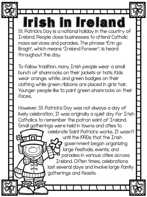 Printable Story Of St Patrick