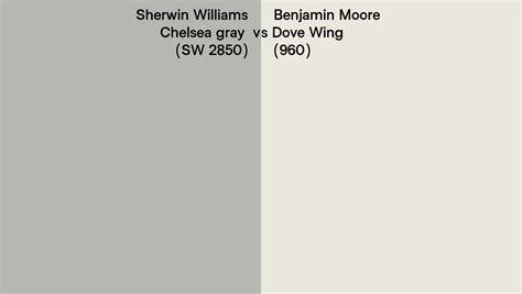 Sherwin Williams Chelsea Gray SW 2850 Vs Benjamin Moore Dove Wing