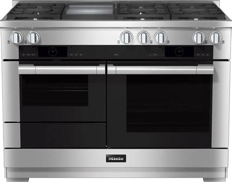 Miele 48" Clean Touch Steel Freestanding Dual Fuel Natural Gas Range ...