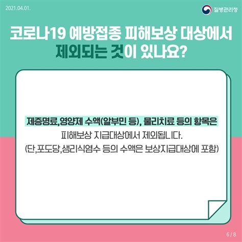 코로나19 예방접종 후 이상반응 국가보상제도 안내 및 절차 전체 카드한컷 멀티미디어 대한민국 정책브리핑