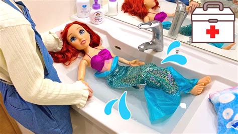 アリエル 救出 おうちで看病 ディズニープリンセス Mermaid Rescue Nursing At Home Disney