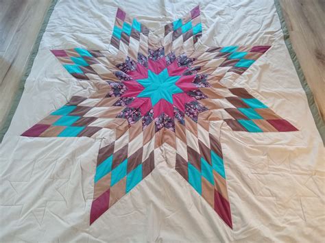 Native American Star Quilt Beige Etsy