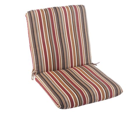 Casual Cushion Sunbrella Brannon Redwood Striped Hinged Outdoor Club