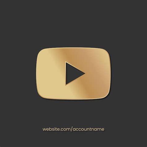 Premium Vector | Luxury black gold youtube play button gold, icon gold ...