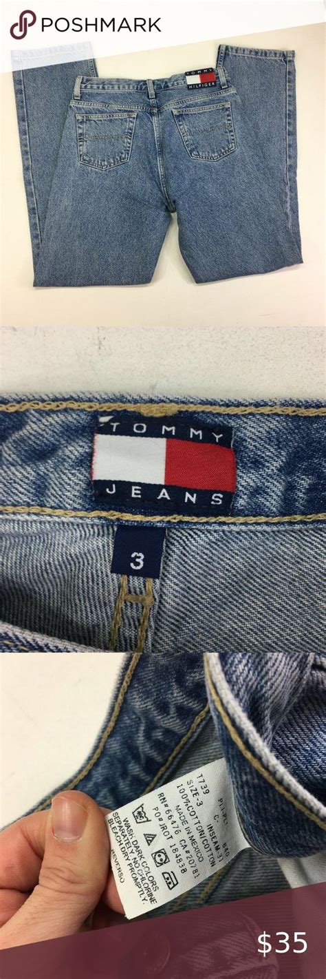 Vtg Tommy Hilfiger Jeans Flag Logo Mom X Usa Tommy Hilfiger Jeans