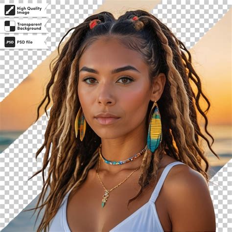 A Woman With Dreadlocks On Her Hair Premium Ai Generated Psd