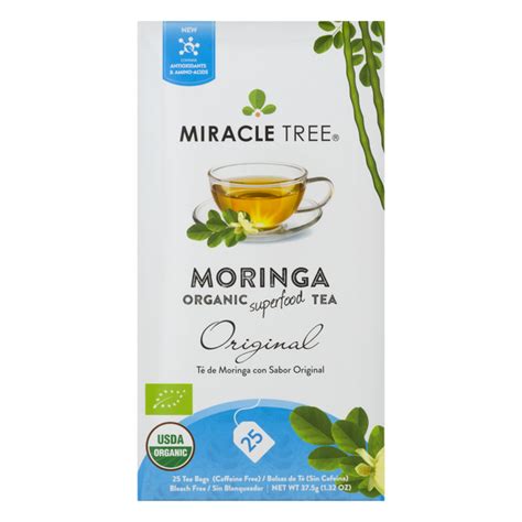 Save On Miracle Tree Moringa Superfood Original Tea Bags Organic