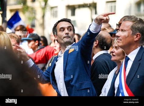 Florian Philippot During The Anti Sanitary Pass Demonstration At The