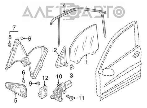 Уплотнитель стекла передний левый Vw Tiguan 18 5nn 837 431 E Vnh