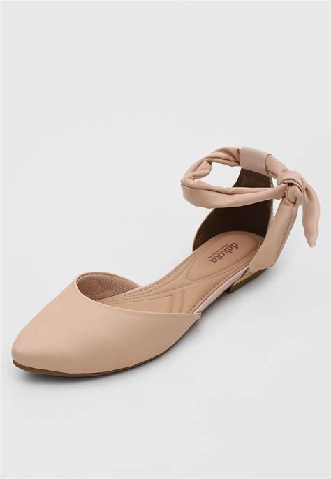 Sapatilha Dakota Amarração Nude Compre Agora Dafiti Brasil