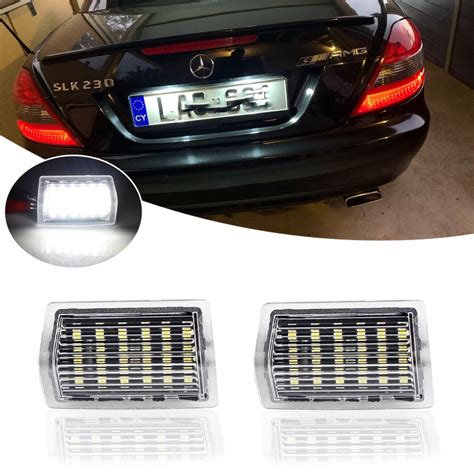 2pcs Led Car Step Courtesy Door Lights For Mercedes Benz A B C E Ml Gle Gl Gls Class W204 W176