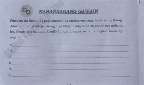 KARAGDAGANG GAWAIN Panuto Sa Kabila Ng StudyX