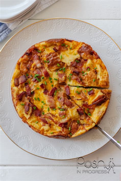 Bacon Egg And Cheese Strata Recipe Breakfast Posh In Progress