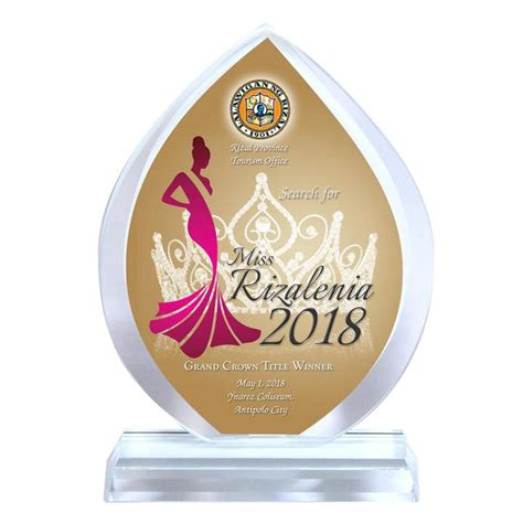 Customized Crystal Glass Trophy Plaque Certificate Opisnijuan Lazada PH