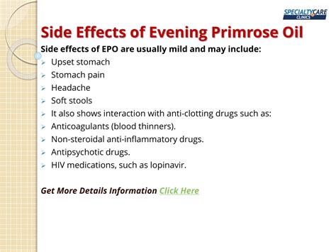 PPT - Evening Primrose Oil - Benefits, Side-effects and Precautions ...