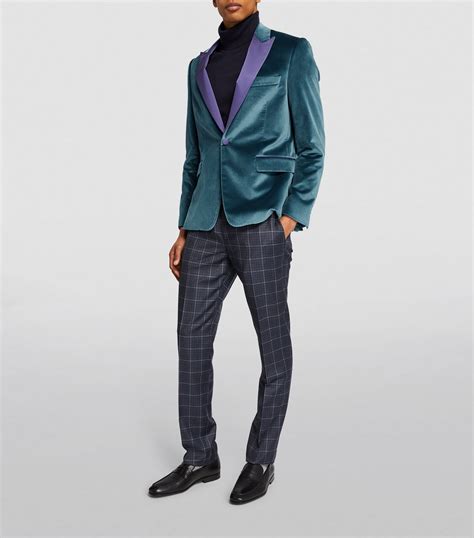 Paul Smith Blue Velvet Blazer Harrods Uk