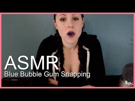 ASMR Blue Bubble Gum Snapping The ASMR Index