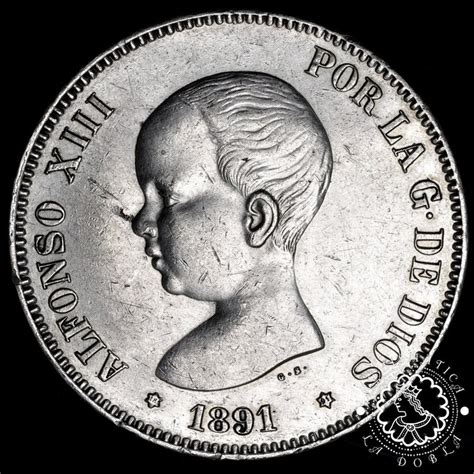 Reino de España Alfonso XIII 1886 1931 5 Pesetas 1891 Catawiki