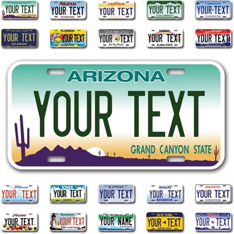 Inkmyplate Personalized Arizona Car License Plate Choose