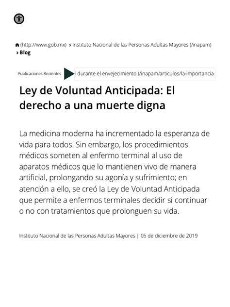 Ley De Voluntad Anticipada Pdf