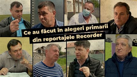 Ce Au F Cut N Alegeri Primarii Din Reportajele Recorder Youtube