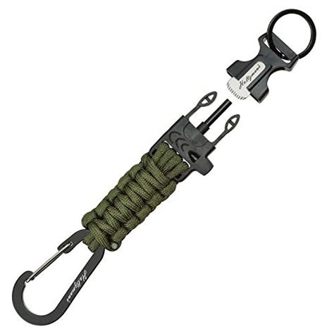 Ultimate In Paracord Keychain With Carabiner For Camping Fishing