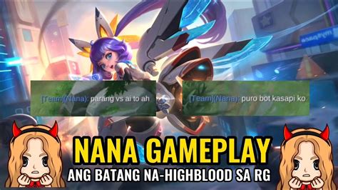 Nana Gameplay Ang Batang Highblood Sa Rank Game YouTube