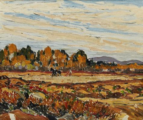 Autumn Ploughing Landscape By Randolph Stanley Hewton At Cowley Abbott