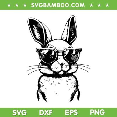 Bunny Face With Sunglasses SVG PNG