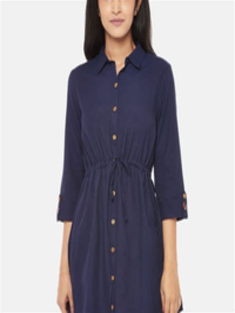 Buy People Women Navy Blue Solid Tunic Tunics For Women 14169280 Myntra