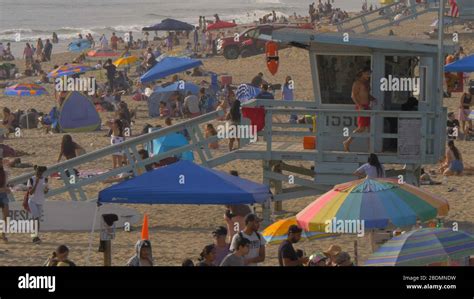 Lifeguard Tower At Santa Monica Beach LOS ANGELES USA MARCH 29