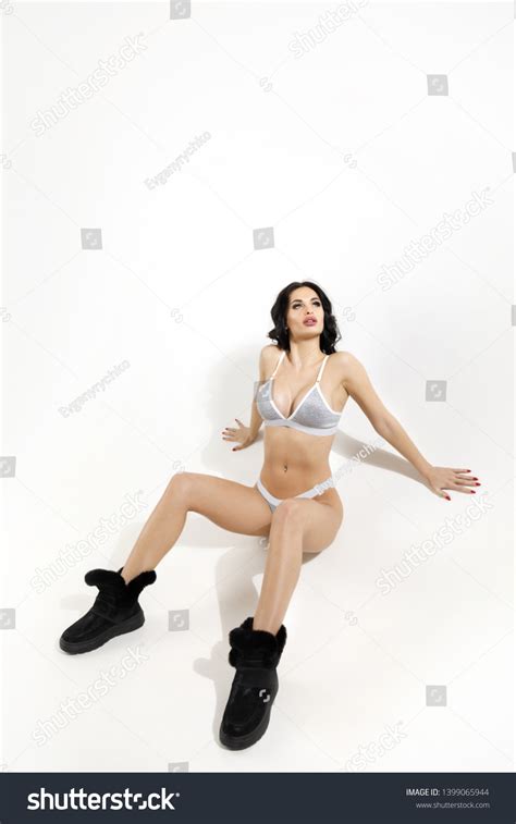 Sexy Woman Lingerie Long Curly Black Stock Photo Shutterstock