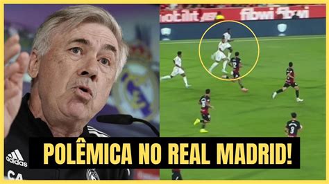 POLÊMICA NO REAL MADRID MBAPPÉ INVADE POSIÇÃO DE VINI E ANCELOTTI SE