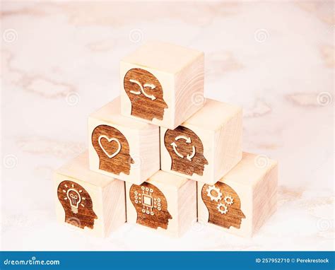 Soft Power Skills Symbols On Wood Blocks As Concept Of Of Modern