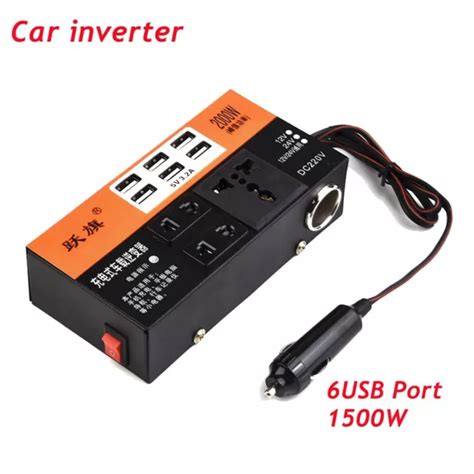 ONDULEUR DE PUISSANCE Voiture Compact 1500 W Pic Pour Conversion DC 12V