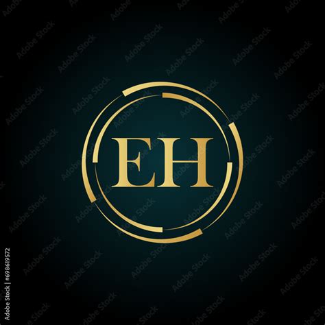 Royal Letter Eh Logo Template Eh Luxury Golden Letter Logo Eh Letter