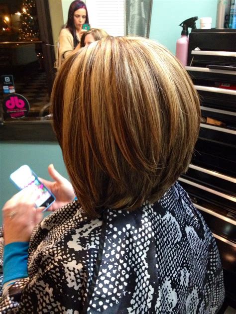 Honey Blonde Hilites Stack Layered Haircut