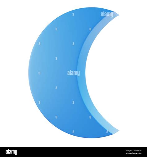 Estilo De Dibujos Animados Luna Azul Aislado Sobre Fondo Blanco