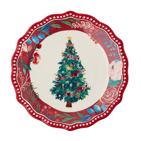 The Pioneer Woman Wishful Winter Tree 6 5 Inch Ceramic Appetizer Plate