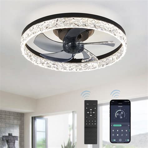 Lediary 20 Modern Ceiling Fans With Lights And Remote Dimmable Low