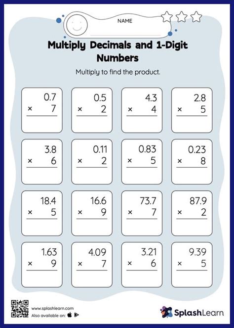 Multiplying Decimals Worksheets Practice Sheets For Decimal