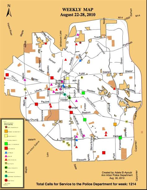 Ann Arbor crime statistics for the week of August 22-28