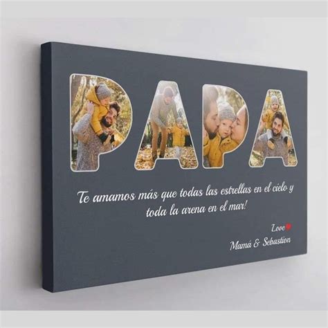 Regalo Cuadro Canvas Personalizado D A Del Padre X Cm Env O Gratis