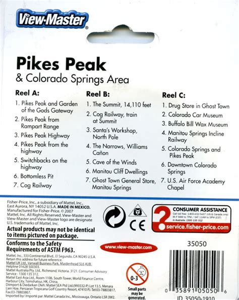 Pikes Peak 3 Reel View Master Set Berezin 3d Gear