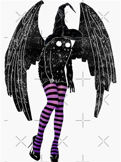 Sexy Mothman Sticker For Sale By Poppunkfairyy Redbubble