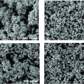 Sem Micrographs Of Reacted Powders A Zc B Zc C Zc And D