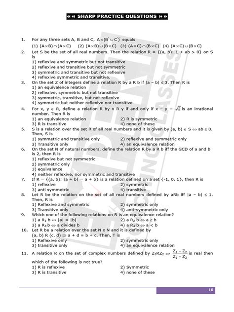 Sets Relations Functions Removed Pdf Function Mathematics Rational Number