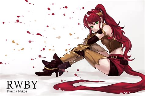 Pyrrha Nikos Hd Wallpaper A Stunning Anime Vision By Teng Zi