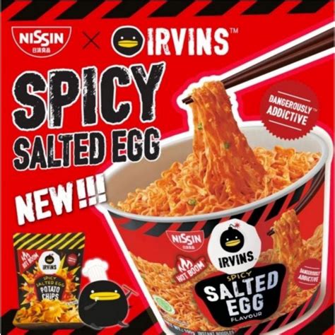 Jual Irvins X Nissin Salted Egg Instant Noodle 113g Original Spicy Cup 100g Mie Instan Irvin