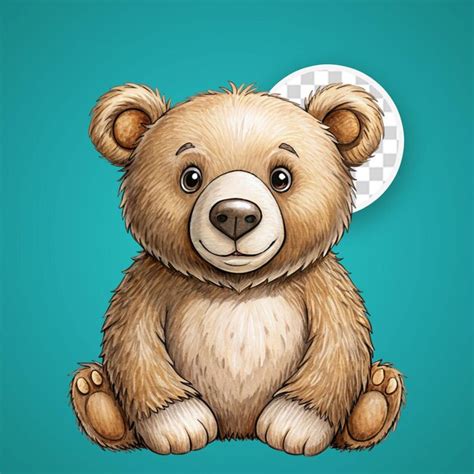 Premium PSD Hand Drawn Cartoon Bear Illustration